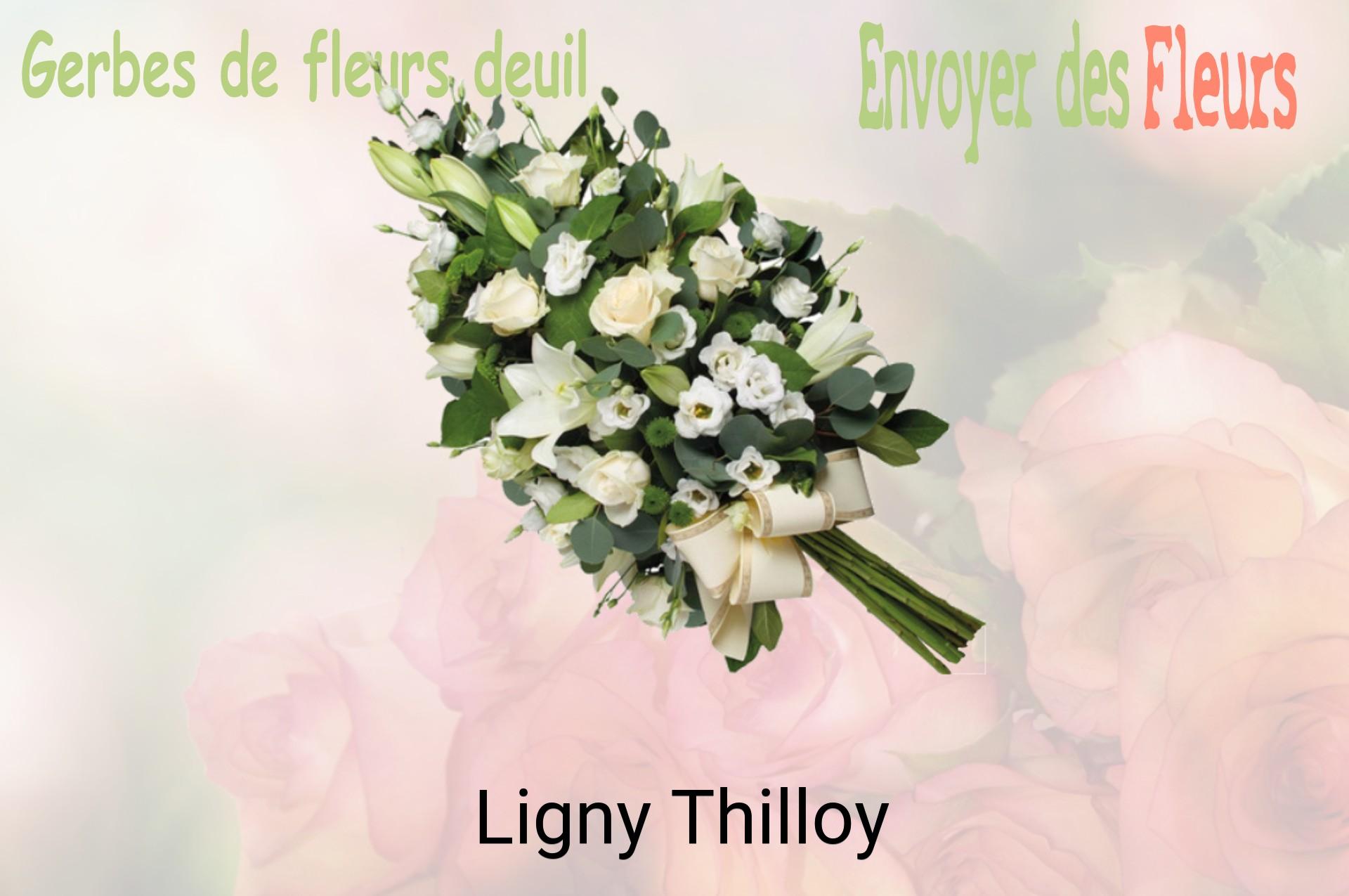 Gerbe de fleurs de deuil livrée à Ligny-Thilloy